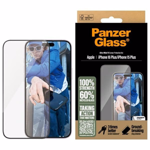 PanzerGlass näytönsuoja iPhone 16 Plus 6.7' Ultra-Wide Fit 2863