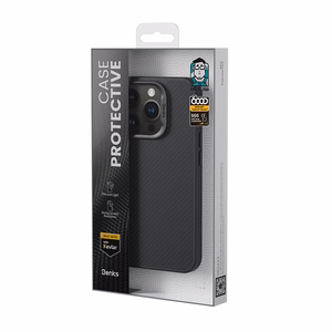 Benks Magnetic Armor Pro Kevlar -suojakuori metallikehyksellä 600D (AD66) Iphone 16 Pro Maxille, musta (kameran ohjauspainike)