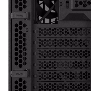 ASUS ProArt PA401 – mid-tower PC case with tempered-glass side panel and PWM fans, black