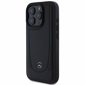 Mercedes Nahkainen Urban Suojakuori iPhone 16 Pro Max:lle - Musta