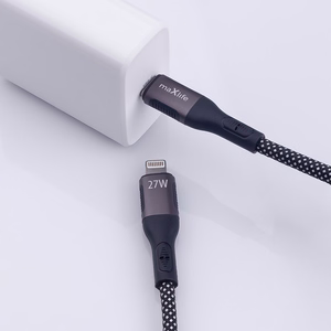 Maxlife MXUC-11 magnetic cable USB-C - Lightning 1,0 m 27W black nylon