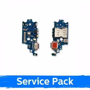 Lataausportti yhteensopiva Samsung G996 S21 Plus Flex-kaapelilla / Hopea (Service Pack)