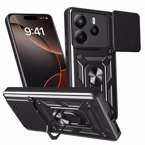 Defender Slide Suojakuori Xiaomi Redmi Note 14 5G (Global):lle musta