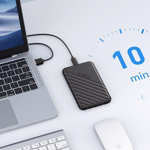 Orico 25PW1C-C3 2.5 tuuman HDD/SSD USB-C 3.1 6Gb/s levyasema - musta