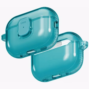 Uniq Glase Pro lukittava suojakuori AirPods Pro 3:lle - läpinäkyvä sininen