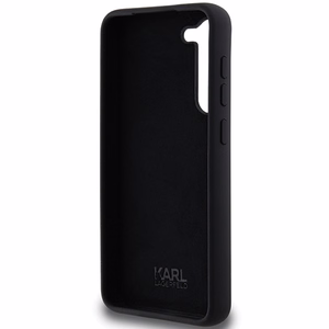 Karl Lagerfeld Silikoninen Choupette Metal Pin Suojakuori Samsung Galaxy S24+:lle - musta