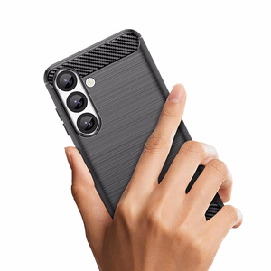 Carbon Suojakuori Samsung Galaxy S25 Edge:lle - musta