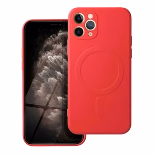 Silikoninen Mag Cover -suojakuori iPhone 11 Pro:lle, MagSafe-yhteensopiva, punainen