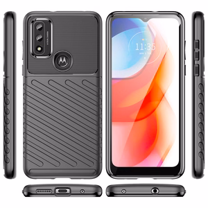Thunder Case flexible armored cover for Motorola Moto G Play 2022 black