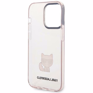 Karl Lagerfeld KLHCP14LCTTRI iPhone 14 Pro 6.1 "kovakotelo vaaleanpunainen / vaaleanpunainen läpinäkyvä Choupette Body