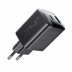 Acefast A106 GaN PD -seinälaturi, 45 W, USB-C, USB-A, musta