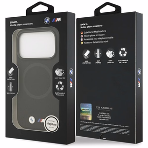 BMW M FW Metal Logo MagSafe Suojakuori iPhone 17 Pro Max:lle - musta
