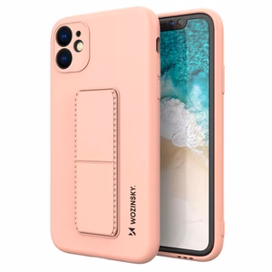 Wozinsky Kickstand Case silikonikotelo jalustalla Samsung Galaxy A22 4G vaaleanpunainen