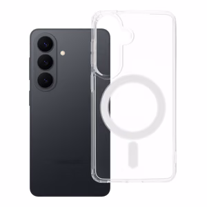 Suojakuori Samsung S26:lle Clear Mag Cover (STR) yhteensopiva MagSafen kanssa läpinäkyvä