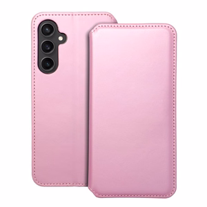 Flip-suojakuori Samsung S23 FE:lle Dual Pocket Book vaaleanpunainen