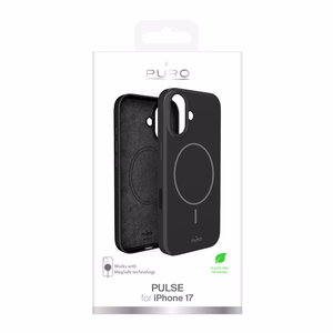 Puro Pulse iPhone 17 polykarbonaatti suojakuori - musta