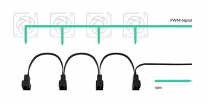 ARCTIC 4-pin PWM tuuletinjakajkaapeli