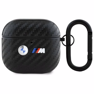 BMW Carbon Double Metal Logo Suojakuori AirPods 4:lle - musta