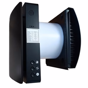 Recuperator for Thin Wall, Single-Room up to 46m2, with Humidity Sensor, Wi-Fi, Tuya, black