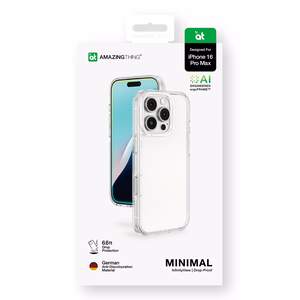 AmazingThing Minimal Silikoninen Suojakuori iPhone 16 Pro Max:lle - läpinäkyvä