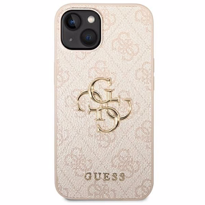 Case Guess PU 4G Metal Logo Apple iPhone 14 pink