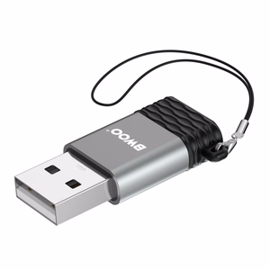 BWOO adapteri USB-C - USB harmaa OTG BZ-38