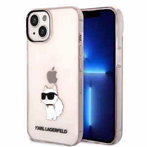 Karl Lagerfeld KLHCP14MHNCHTCP iPhone 14 Plus 6.7 vaaleanpunainen/vaaleanpunainen kova suojakuori Ikonik Choupette