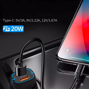 38 W autolaturi Power Delivery- ja Quick Charge -toiminnoilla