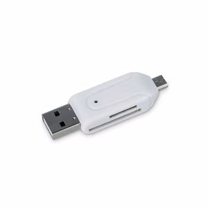 Forever microSD / SD -kortinlukija USB + microUSB valkoinen OTG