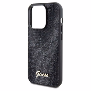 GUESS GUHCP14LPMSDGSK Disco Metal Script -suojakuori iPhone 14 Prolle - musta