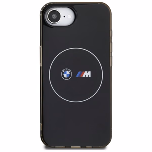 BMW IML Metal White Circle MagSafe iPhone 16e Suojakuori - Musta