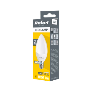 Rebel kynttilänmuotoinen E14 LED-lamppu, 8 W, 4000 K, 230 V