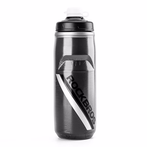 Rockbros 620 ml lämpöjuomapullo pyörälle, BPA-vapaa, liukuvärjätty musta