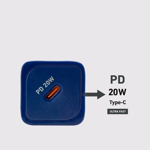 SBS TETRGAN1C20B 20W GaN Wall Charger with Power Delivery - Blue