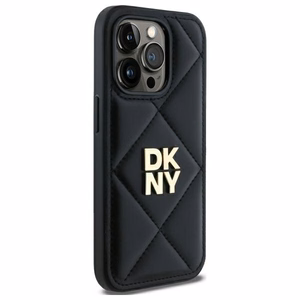 DKNY Quilted Stack Logo Suojakuori iPhone 14 Pro Max:lle - musta
