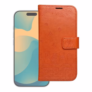 MEZZO Book Suojakuori IPHONE 17 PRO kissat ruskea