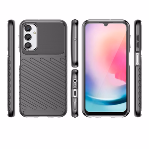 Thunder Case -silikoninen panssarisuojakuori Samsung Galaxy A24 4G:lle musta