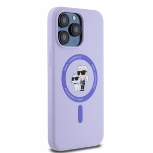 KARL LAGERFELD Silikoninen KC Body Ring MagSafe Suojakuori KLHMP15XSCMKCRHU iPhone 15 Pro Max:lle - Violetti