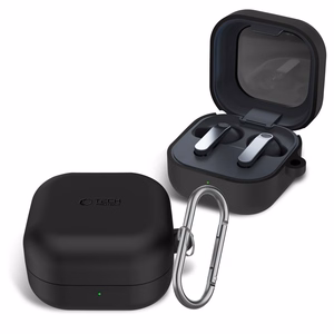 Tech-Protect Silikoninen Hook Suojakuori Samsung Galaxy Buds 4 / 4 Prolle - Musta