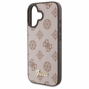 Guess Peony Script MagSafe Suojakuori GUHMP16SPGPYSW iPhone 16:lle - Ruskea