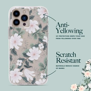 Rifle Paper Clear suojakuori iPhone 14 Pro Max -laitteelle, Willow -kuvioinen