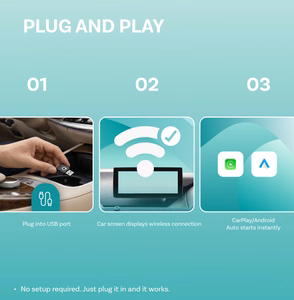 Ottocast Mini Aura CA530-T langaton Apple CarPlay/Android Auto -sovitin, musta