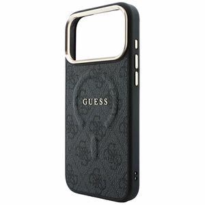 Guess Embossed 4G Classic MagSafe-suojakuori iPhone 17 Pro Max / 18 Pro Max -malleille, musta