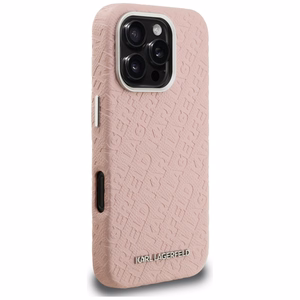 Karl Lagerfeld FW Stamped Karl MagSafe Suojakuori iPhone 16 Pro - vaaleanpunainen