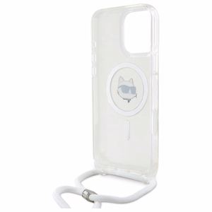 Karl Lagerfeld IML Choupette Head & Cord MagSafe Suojakuori iPhone 16 Pro Max:lle - läpinäkyvä