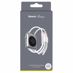 Band Baseus "Lets go" for Apple Watch Series 42 / 44mm White/Pink