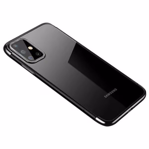 Kirkas väri Asia Gel TPU elektrolyyttinen kehys Cover Samsung Galaxy A72 4G musta musta