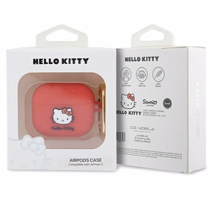 Hello Kitty Silicone 3D Kitty Head case for AirPods 3 - fuchsia