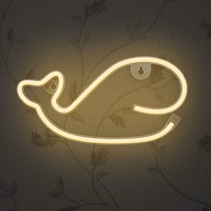 Neon LED-valo WHALE lämmin valkoinen Bat + USB FLNE09 Forever Light