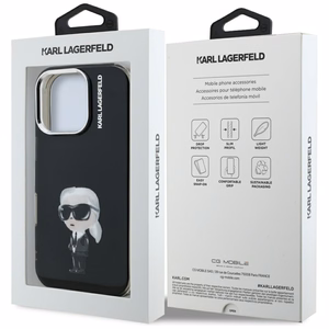 Karl Lagerfeld IML Aquarelle Karl & Logo MagSafe Suojakuori iPhone 16 Pro Maxille - Musta